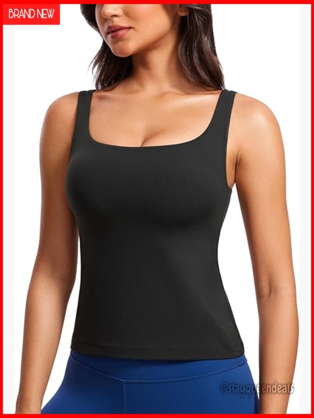 Butterluxe Padded Tank Top with Built-in Bra for Yoga & Lounge